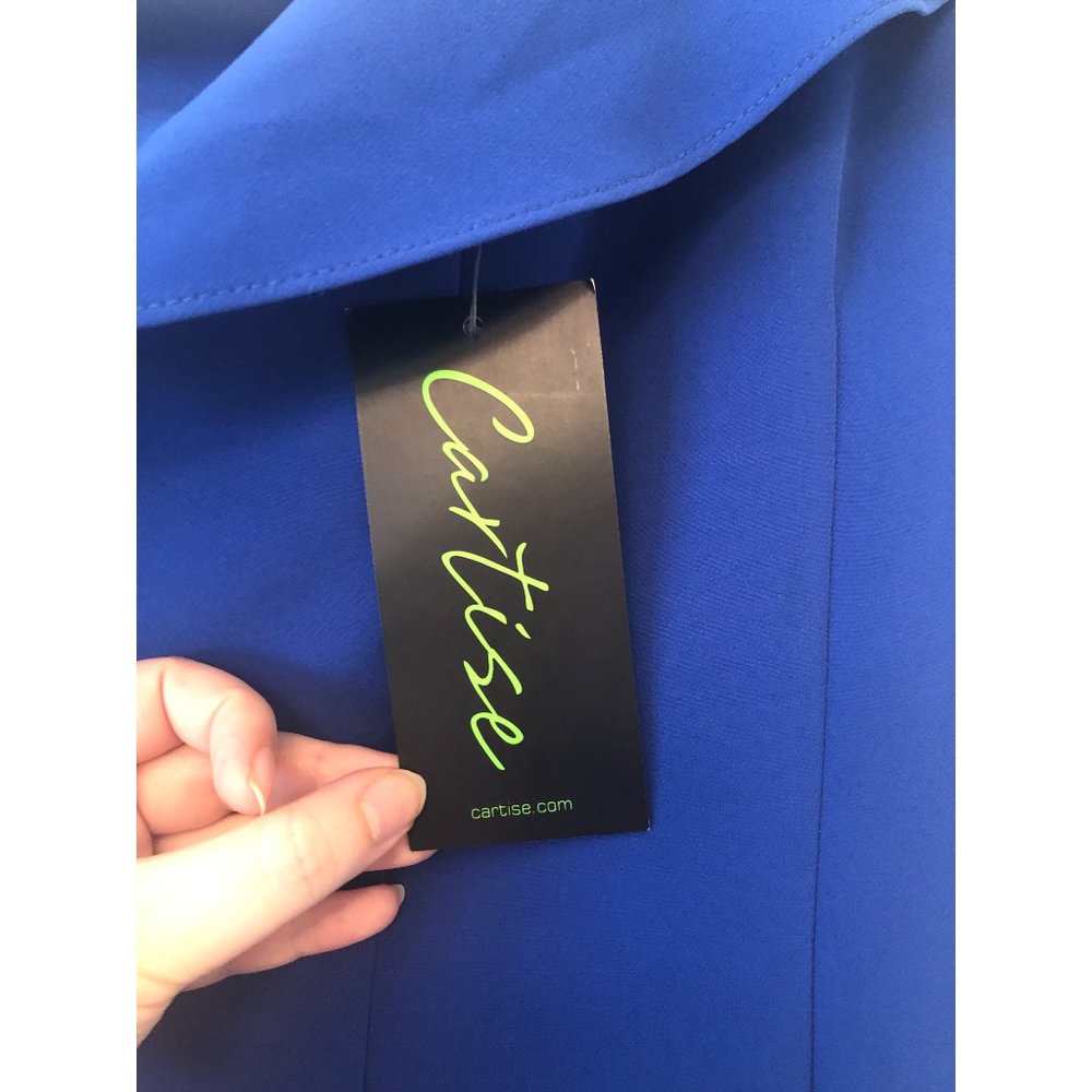 NWT Cartise One-Shoulder Royal Blue Cocktail Dress | Size 6 - Picture 8 of 10